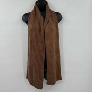 Michael Kors Ribbed Knit Scarf Wrap in Brown | One Size